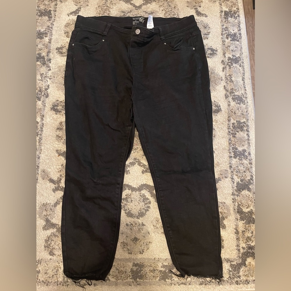 TerraSky Jeans ripped bottoms